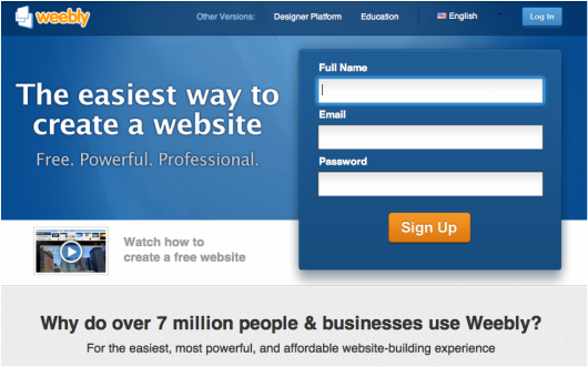 How To Create A Weebly Account
